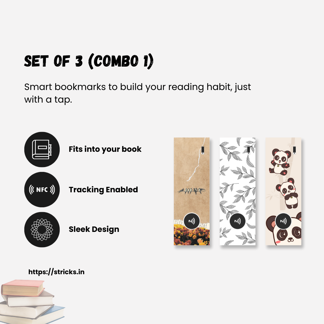 Set of 3-Combo 1 | NFC and QR based reading streak tracker