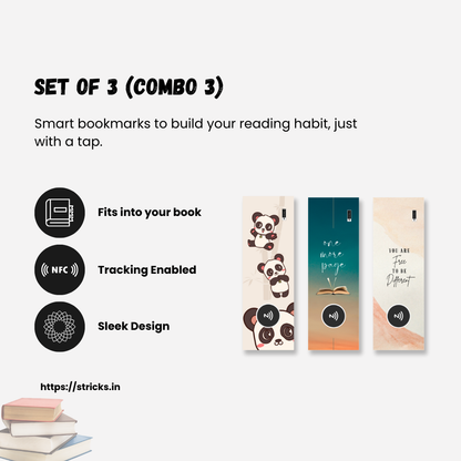 Set of 3-Combo 3 | NFC and QR based reading streak tracker